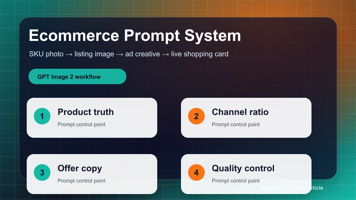 GPT Image 2 Ecommerce Prompt Playbook: Product Photos, Ad Variants, and Live Shopping Cards